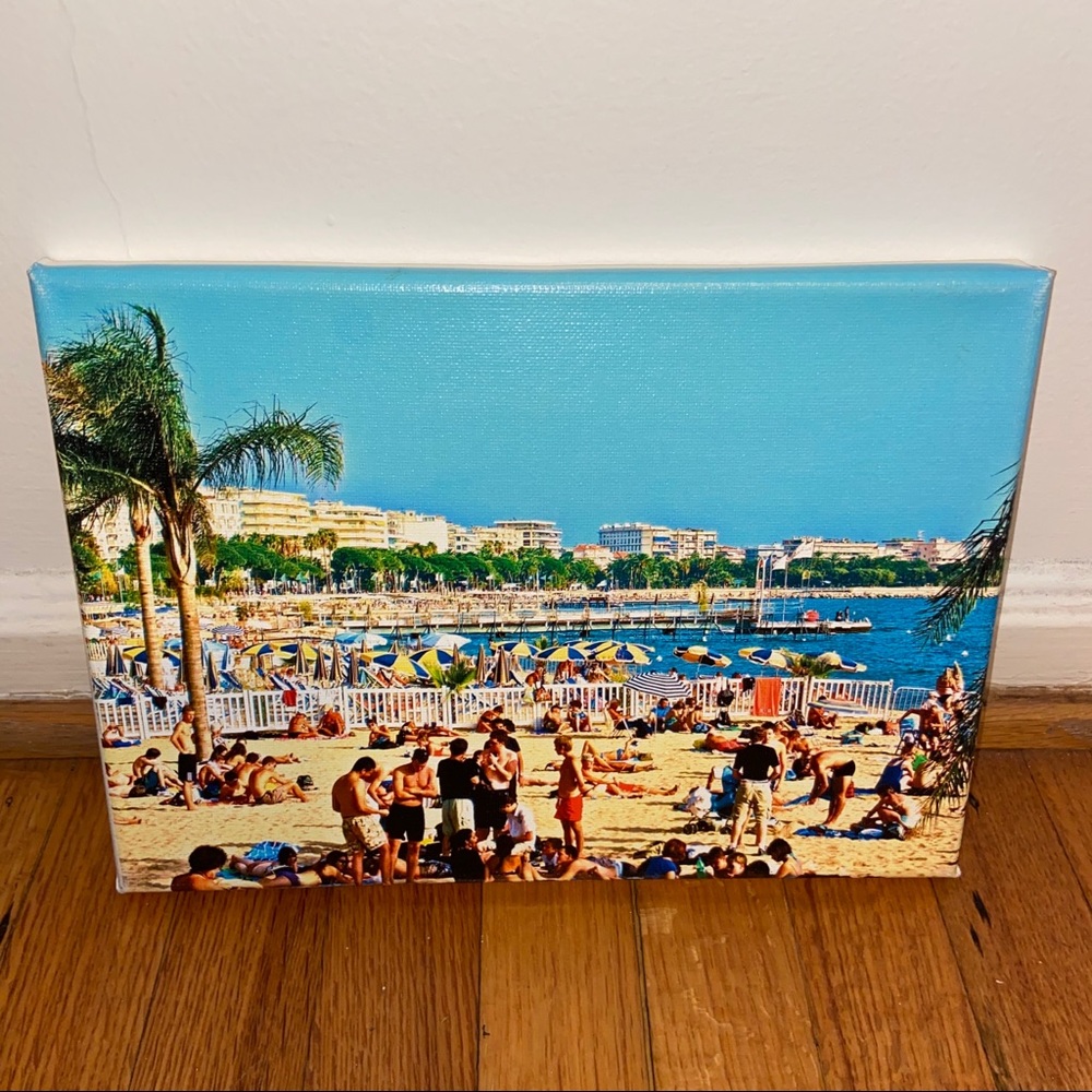 BEACH DAY – Cannes, France - 8x11 photo on canvas